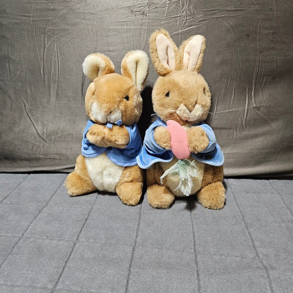 Eden Peter Rabbit Set Lot 2 Plush Stuffed Animal Beatrix Potter Children Story